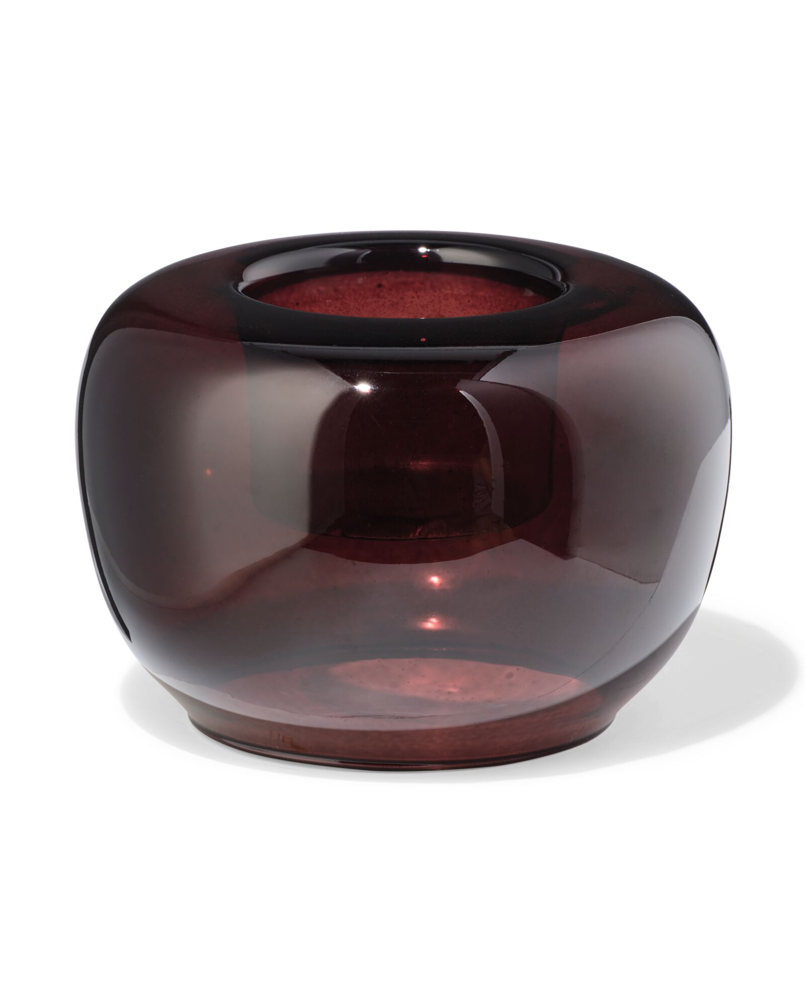 Teelichthalter Glas, Retrolook, braun - 13325053 - HEMA