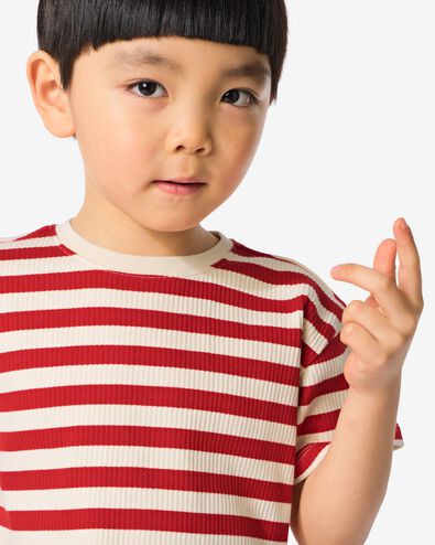 Kinder-T-Shirt mit Streifenmuster rot - 30744405RED - HEMA