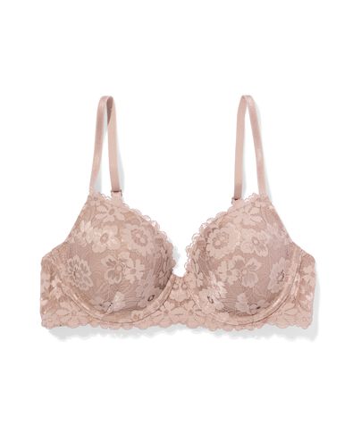 voorgevormde kanten bh met beugel beige beige - 21800900BEIGE - HEMA
