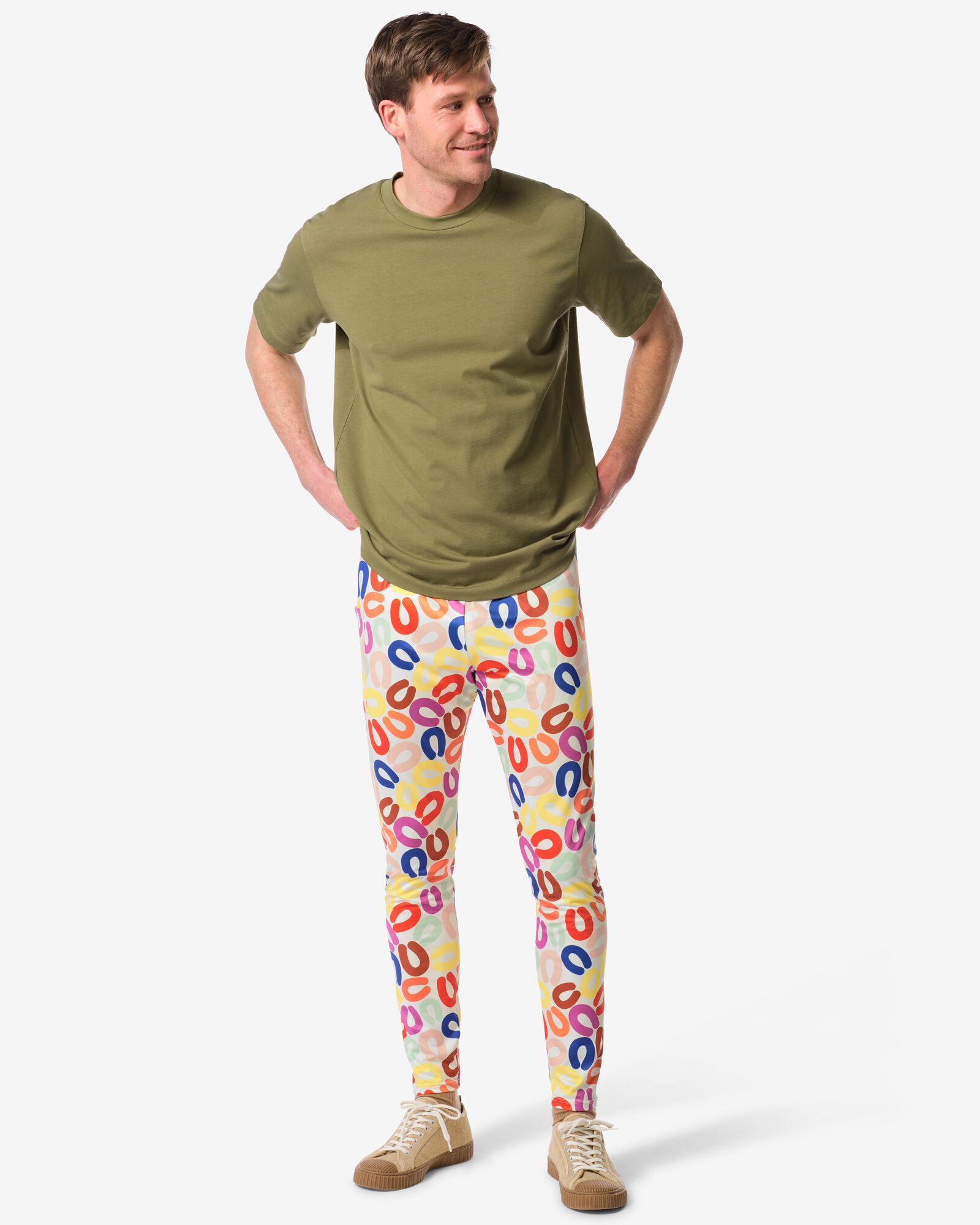 legging de carnaval pour adultes taille L/XL saucisse fum&eacute;e - 60800280 - HEMA