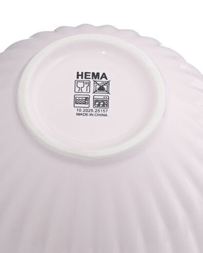 bol ⌀12x7cm fa&iuml;ence fleur rose - 9650345 - HEMA