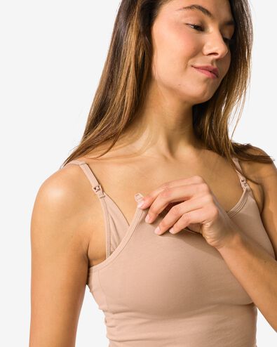 Stillhemd mit integrierten Cups beige beige - 21500693BEIGE - HEMA