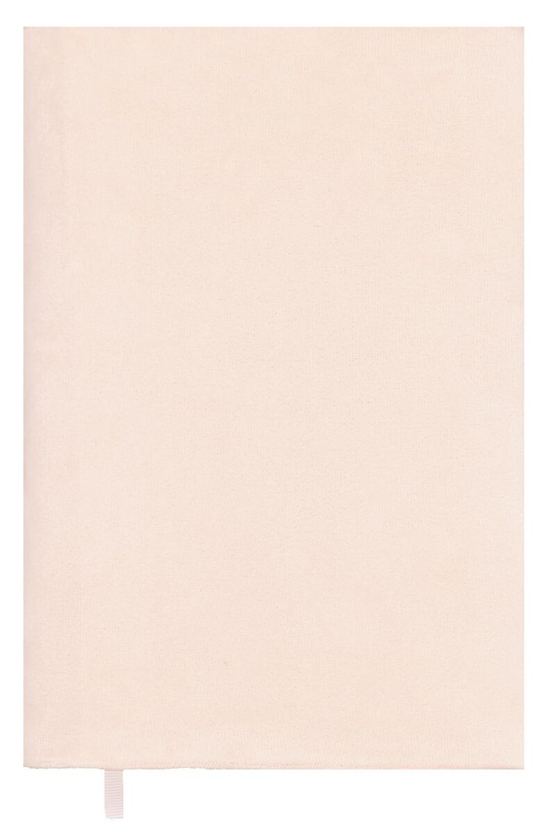 elastischer Buchschoner, Samt, rosa - 14590436 - HEMA