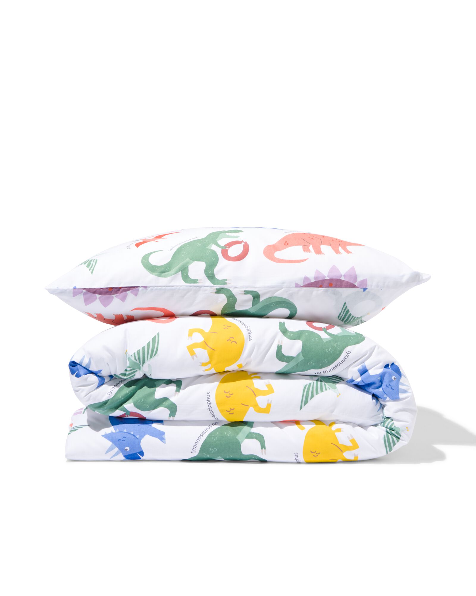 housse de couette enfant 140x200 coton doux dino - 5730215 - HEMA