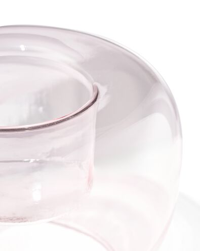 sfeerlichthouder glas retro roze - 13325050 - HEMA