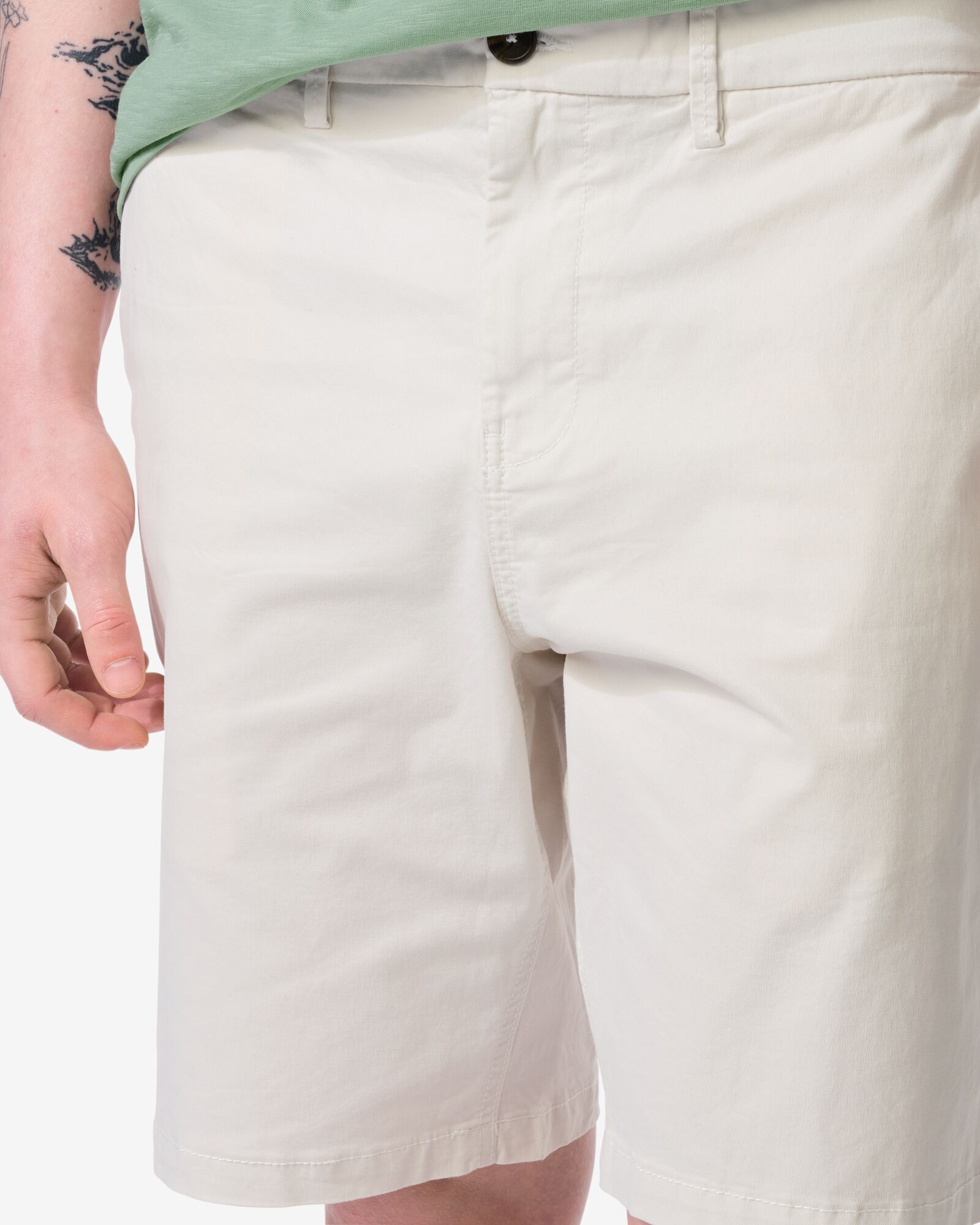 short homme Charly coupe r&eacute;guli&egrave;re chino blanc cass&eacute; blanc cass&eacute; - 2140920OFFWHITE - HEMA