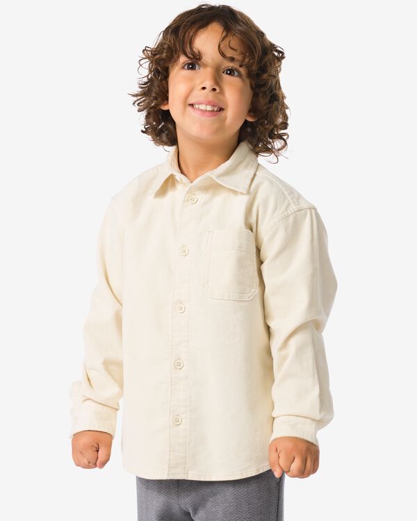 kinderoverhemd corduroy gebroken wit gebroken wit - 30706903OFFWHITE - HEMA
