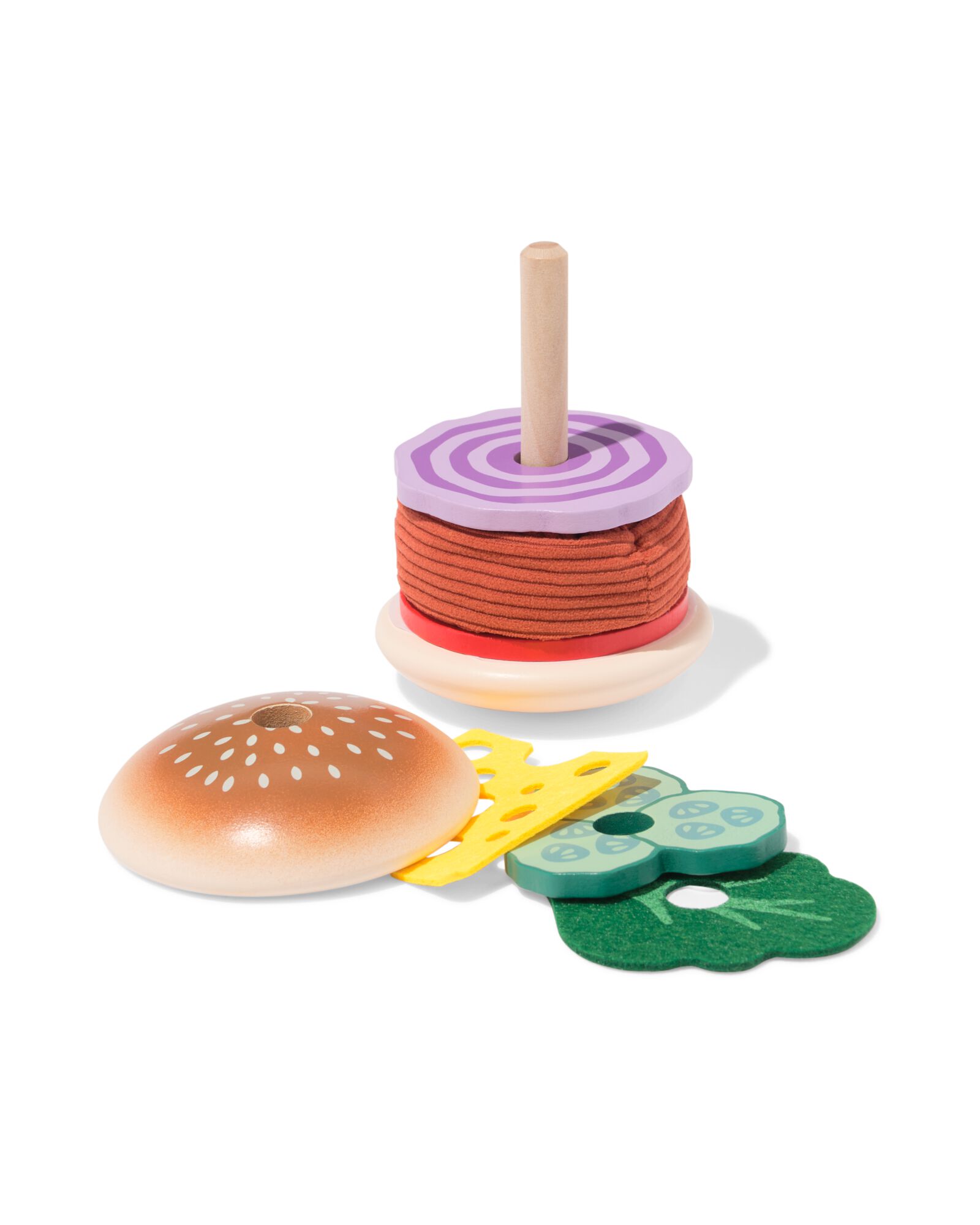 Hamburger 9 &times; 12 &times; 9 cm Holz - 15100330 - HEMA