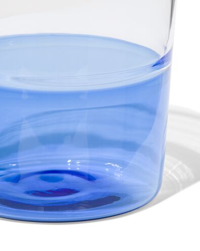 waterglas 320ml Tafelgenoten glas met blauw - 9401121 - HEMA