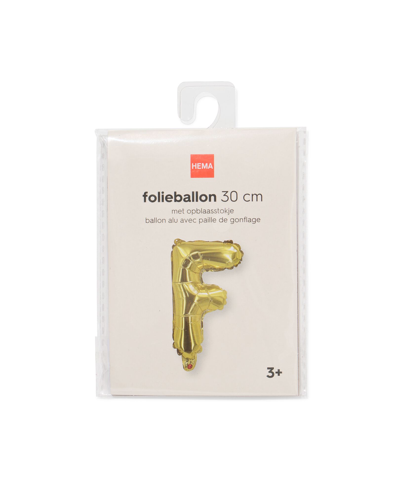 ballon aluminium lettre F 30cm dor&eacute; - 14260036 - HEMA
