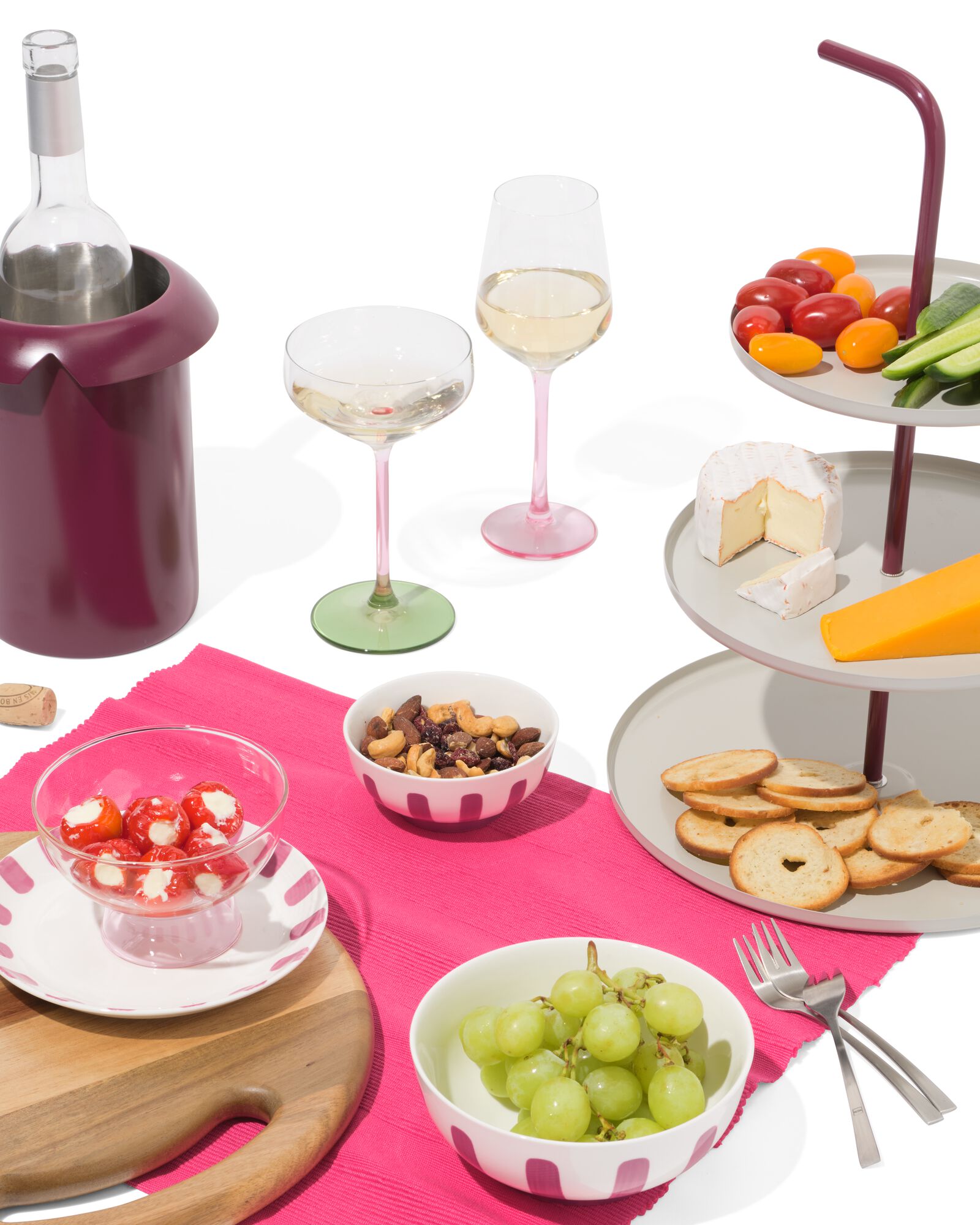 pr&eacute;sentoir 3 niveaux 37cm beige - 80660186 - HEMA