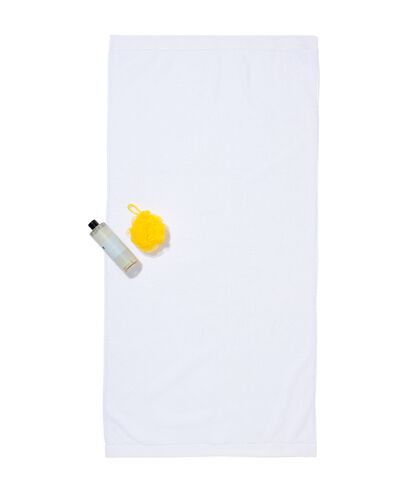 serviette de bain - 70x140 cm - ultra doux - blanc blanc serviette 70 x 140 - 5217004 - HEMA