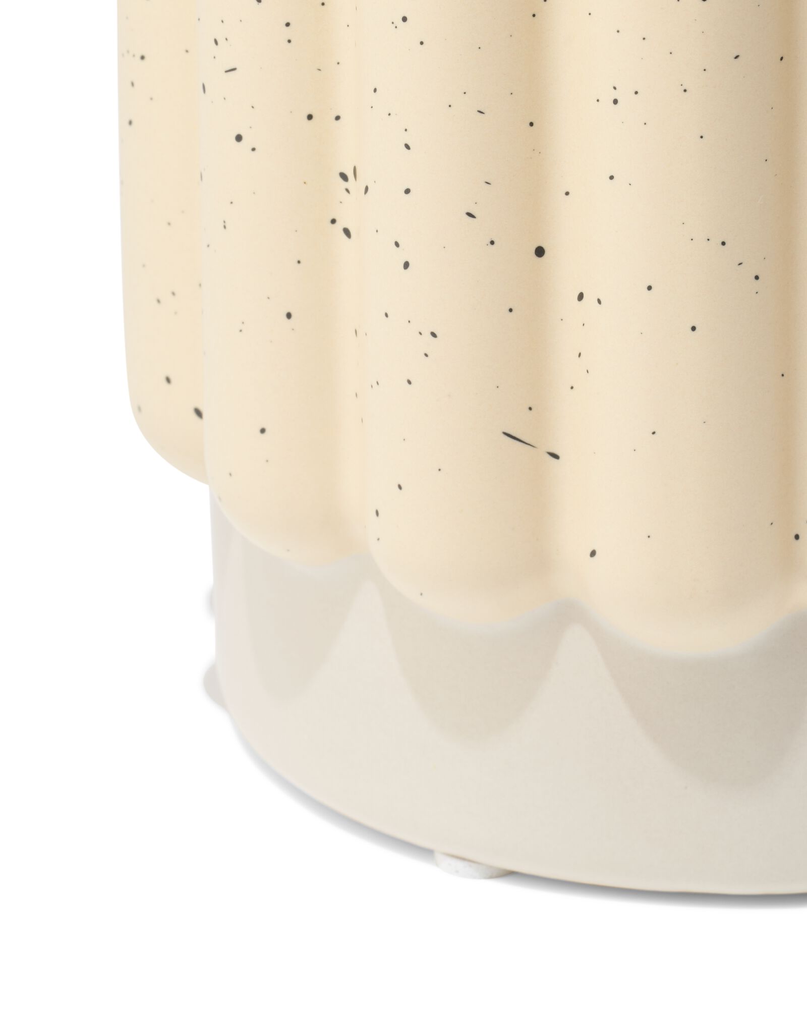 cache-pot Ø13x12,5 cm céramique nervuré gris - 13325017 - HEMA