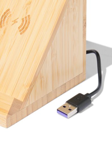 Organizer mit kabellosem Ladeger&auml;t Bambus - 39610006 - HEMA