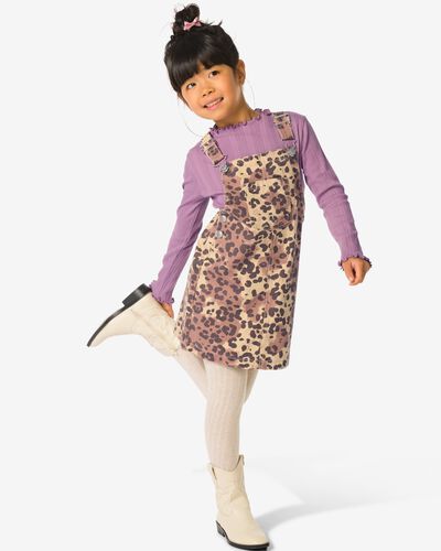 kinderjurk dierenprint lichtbruin lichtbruin - 30839302LIGHTBROWN - HEMA