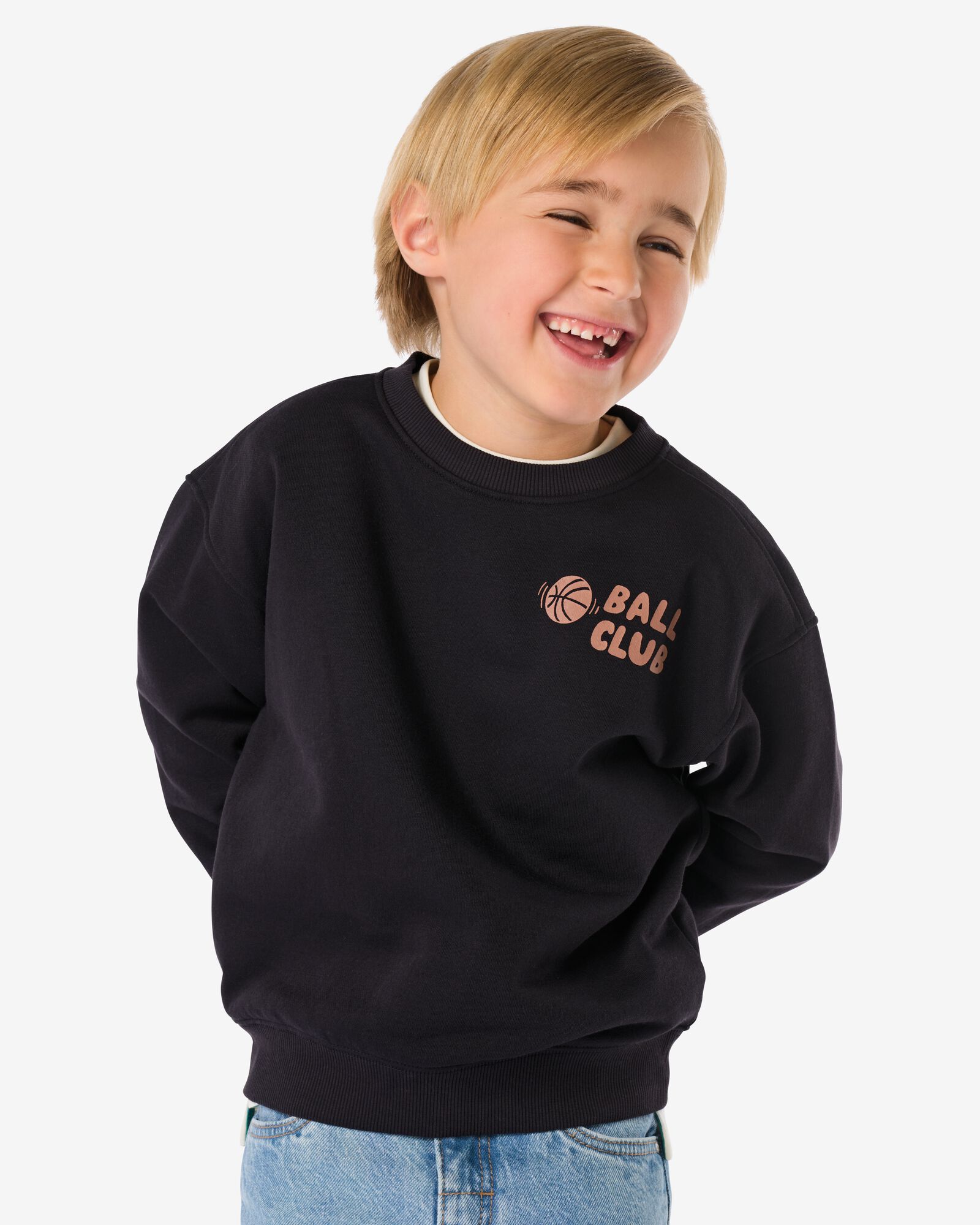 sweat-shirt enfant "ball club" noir - 30703324BLACK - HEMA
