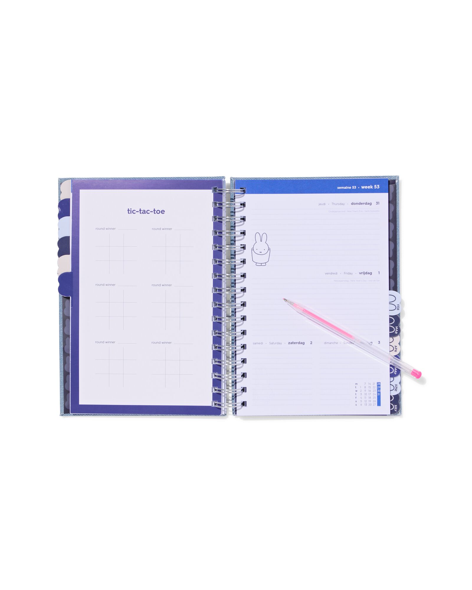 nijntje schoolagenda 2026-2027 16.5x21.6cm denim - 14904701 - HEMA