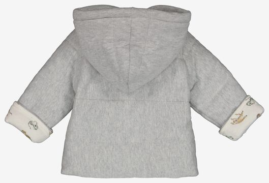manteau nouveau-né matelassé gris chiné 56 - 33441112 - HEMA