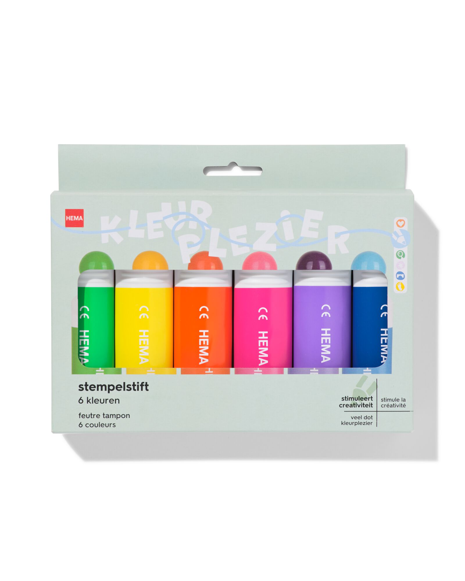 stempelstiften - 6 stuks - 15900222 - HEMA