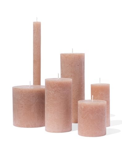 bougies rustiques marron 10 x 10 - 13504014 - HEMA