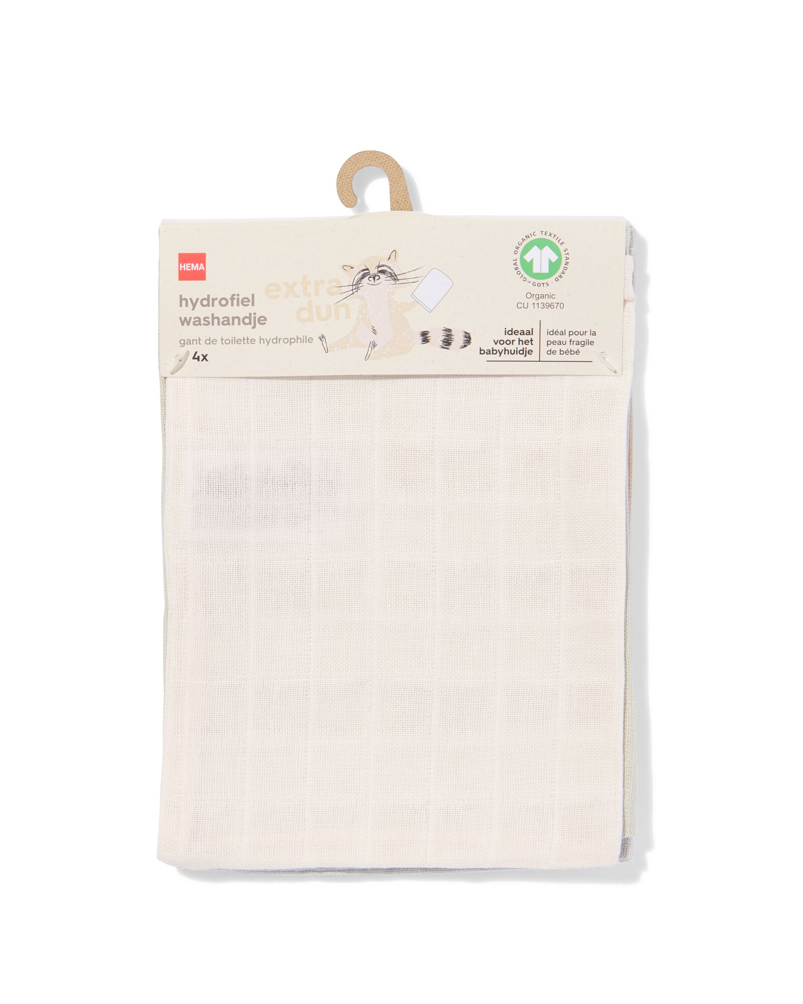 hydrofiel washandjes 15x20cm - 4 stuks - 33305360 - HEMA