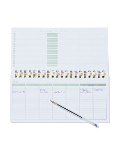 Wochenplaner mit Spiralheftung, Reliefdruck - 14100225 - HEMA