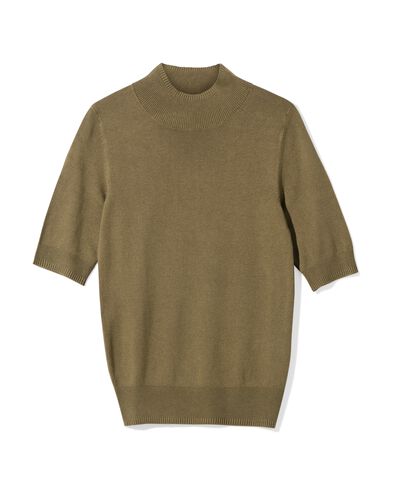 damestrui Lily fijngebreid olijf olijf - 36302880OLIVE - HEMA