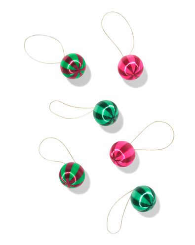 kerstballen set 4.4cm satijn - 6 stuks - 25100217 - HEMA