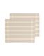 placemats geweven plastic 35x45 beige met strepen - 2 stuks - 5330288 - HEMA