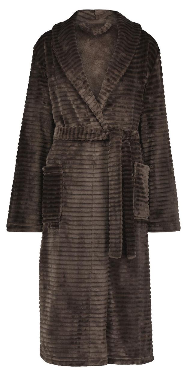 Damen-Bademantel, Fleece taupe - HEMA bademantel damen taupe