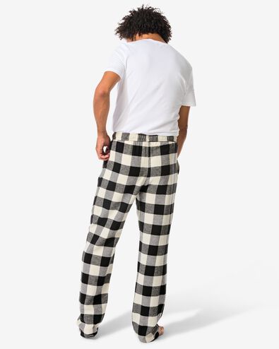heren pyjamabroek flanel ruiten zwart zwart - 23600840BLACK - HEMA