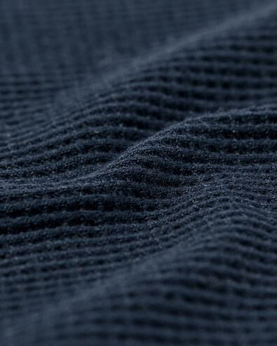 Herren-Loungeshirt, Baumwolle mit Waffeloptik dunkelblau M - 23680772 - HEMA