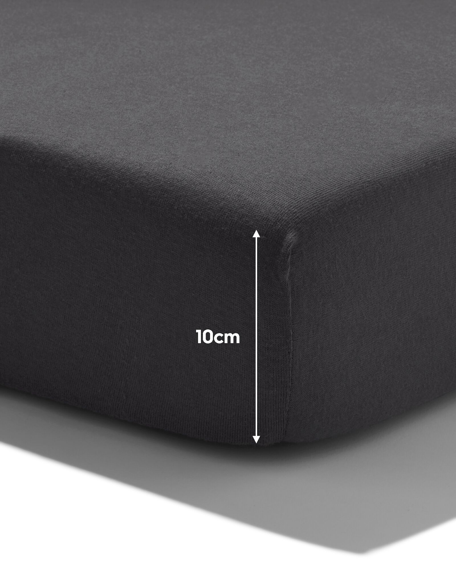 topper hoeslaken zacht katoen 180x200 donkergrijs - 5180079 - HEMA