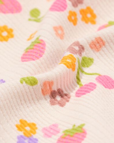 robe enfant trap&egrave;ze c&ocirc;tel&eacute;e &agrave; fraises &eacute;cru &eacute;cru - 30823003ECRU - HEMA