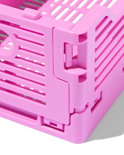 caisse pliable à lettres recyclée rose vif XS  13 x 18 x 8 - 39810403 - HEMA