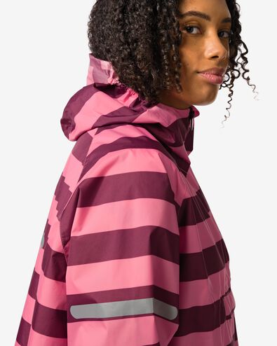 Regenponcho f&uuml;r Erwachsene, gestreift rosa rosa - 34460005PINK - HEMA
