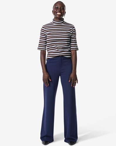 damesbroek Ember wijd donkerblauw - 36207690DARKBLUE - HEMA