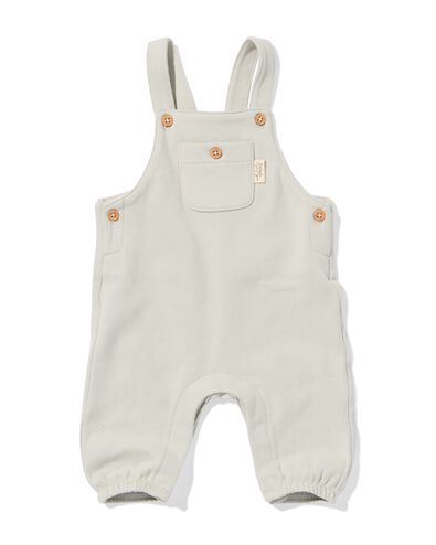 newborn meegroei jumpsuit sweatstof lichtgroen lichtgroen - 33445620LIGHTGREEN - HEMA