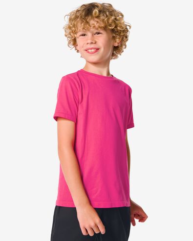 t-shirt de sport enfant sans coutures rose 110/116 - 36090267 - HEMA