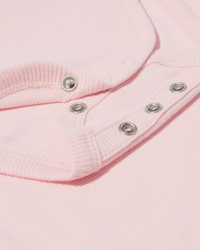 Mitwachsende Baby-Strampler, gerippt &ndash; 3 St&uuml;ck rosa rosa - 33306660PINK - HEMA