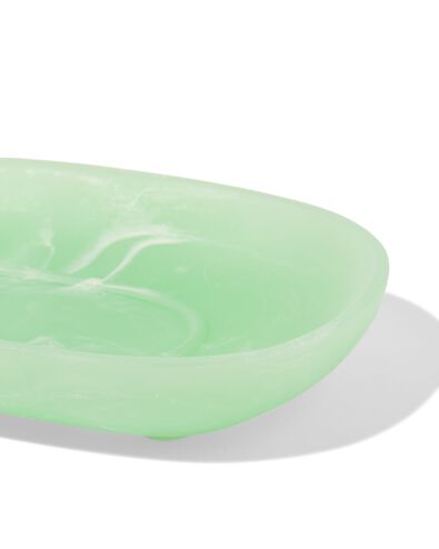 zeepbakje 9x13cm epoxy marmerlook groen - 80300174 - HEMA
