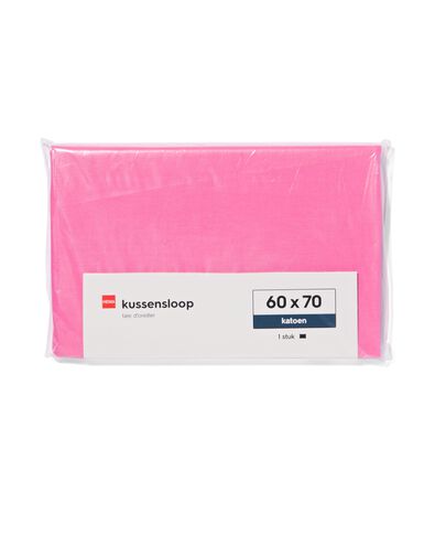 kussensloop 60x70cm zacht katoen felroze - 5130020 - HEMA