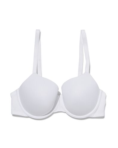 voorgevormde bh met beugel recycled/micro wit - 1000014815 - HEMA