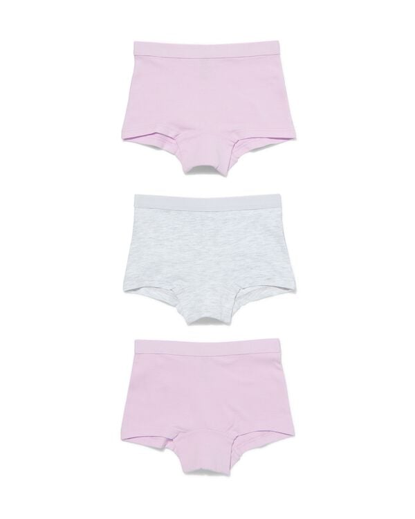 3 boxers enfant en coton/stretch lilas lilas - 19357830LILAC - HEMA