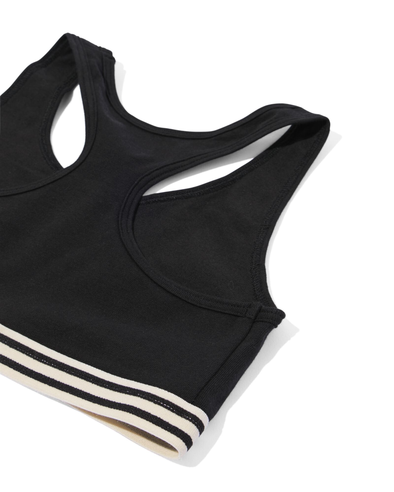 2 croptops enfant coton stretch noir - 19310160BLACK - HEMA