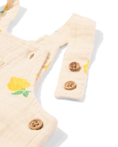Newborn-Latzhose aus Musselin, Zitrone ecru - 33421320ECRU - HEMA