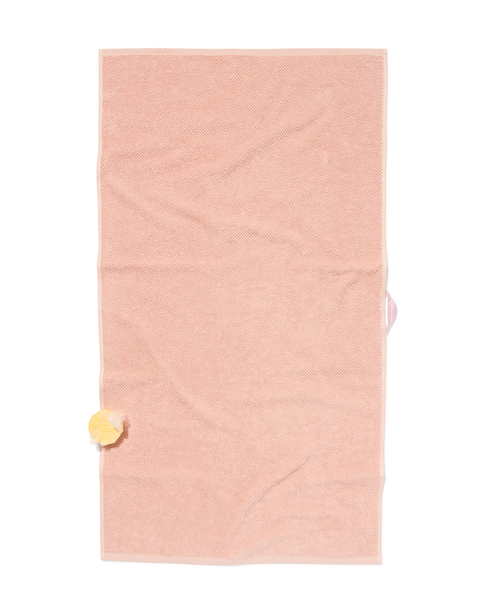 serviette de bain 2&egrave;me vie coton recycl&eacute; rose clair - 1000031878 - HEMA