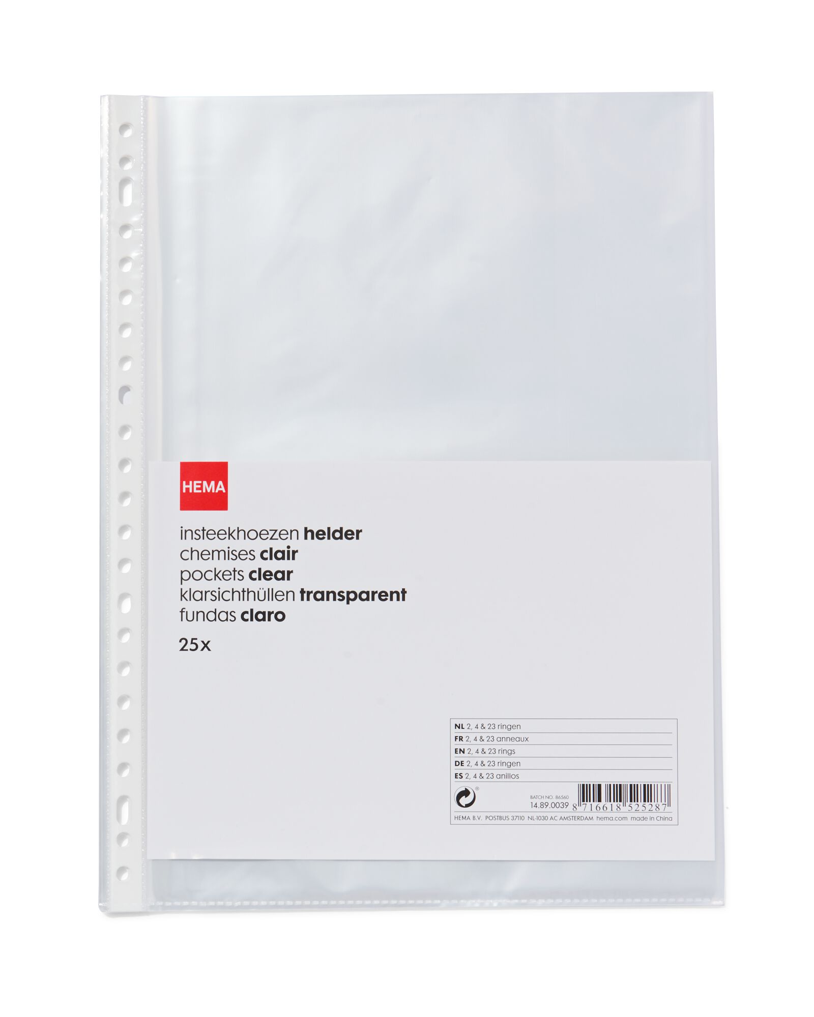 25-pak insteekhoezen - 14890039 - HEMA