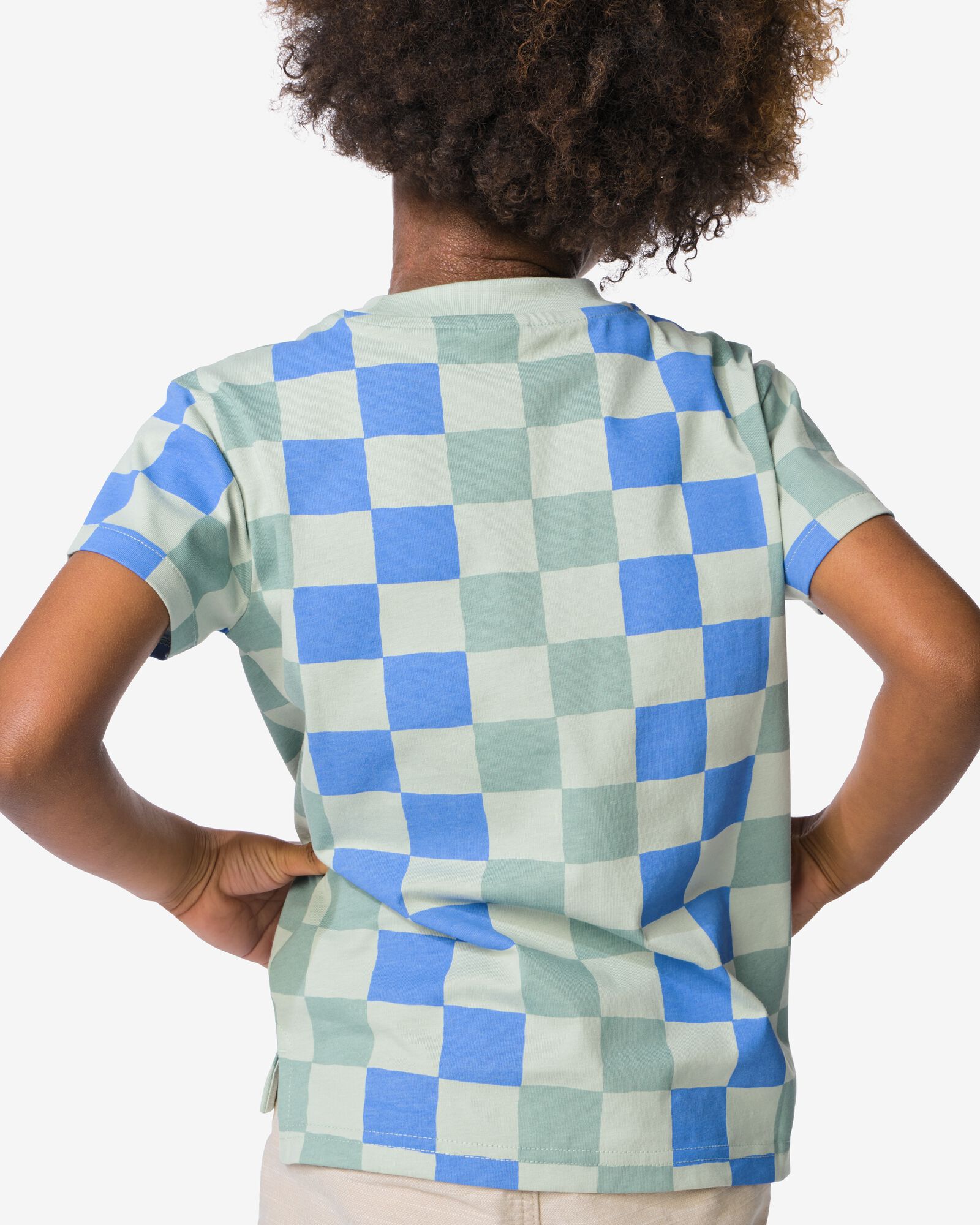 kinder T-shirt blokken groen groen - 30720711GREEN - HEMA