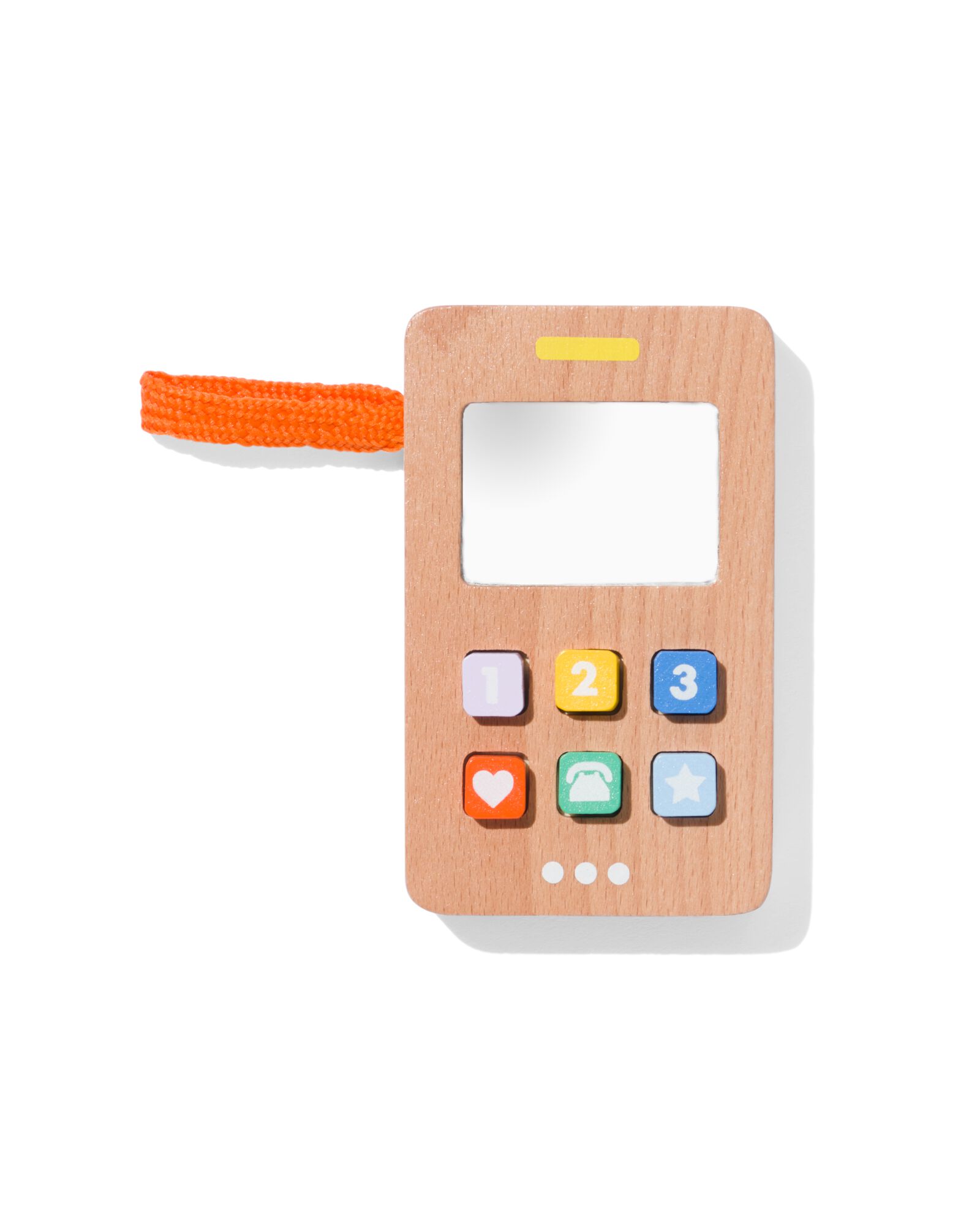 Holztelefon, 11 x 6.5 x 2 cm - 15130087 - HEMA